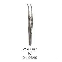 SPLINTER FORCEPS, VERY FINE POINTS, STRAIGHT/CURVED WITH GUIDE PIN 5 INCHES (13CM)