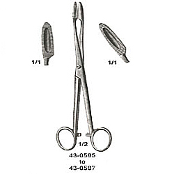 GROSS NASAL POLYPUS FORCEPS, SCREW JOINT, LIGHT MODEL STRAIGHT/CURVED, WITH CATCH 5Â½ INCHELS (14CM)