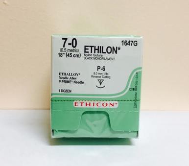 ETHILON SUTURE 18IN(45CM) 7-0 BLK