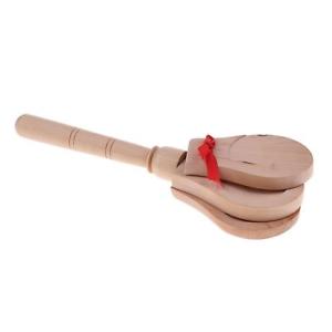 WOOD CASTANET ON HANDLE