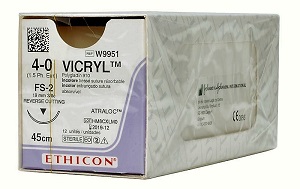 VICRYL UND 45CM M1.5 4/0 FS-2