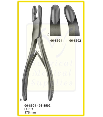 LUER BONE RONGEUR CURVED 175MM