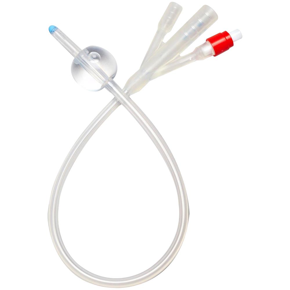 RUSCH BRILLANT - CYLINDRICAL SOLID TIP -  3WAY FOLEY CATHETER (FULLY SILICONE)