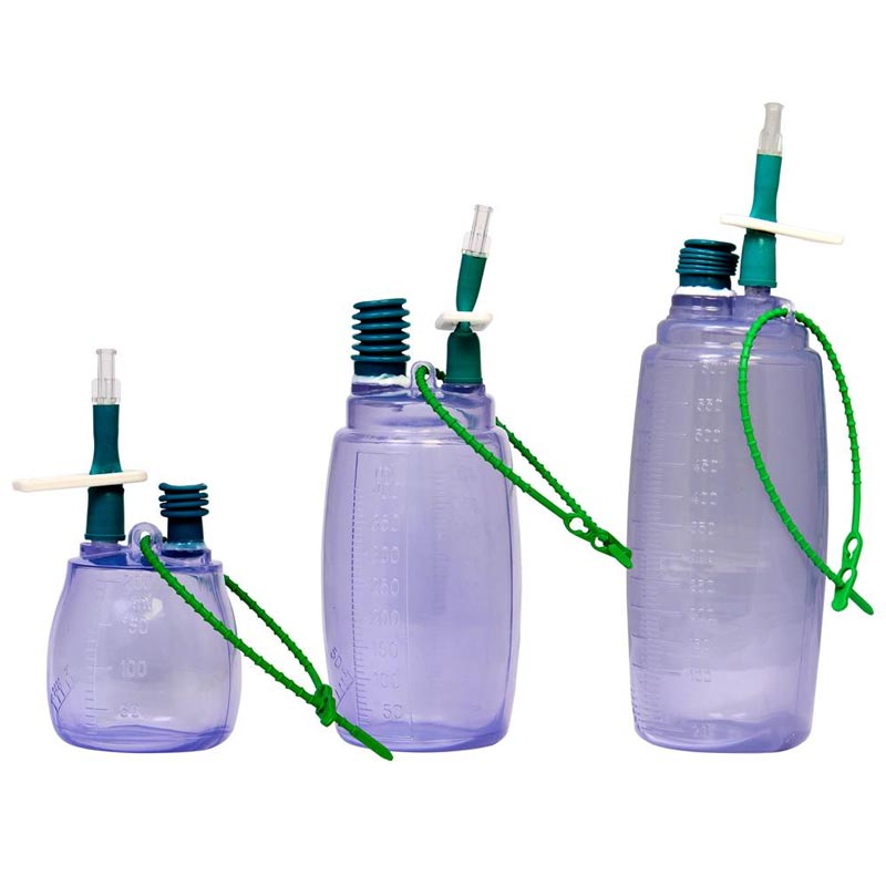 HIGH PRESSURE VACUUM BOTTLE WITH EXTENSION TUBE (WITH REDON AND TROCAR)