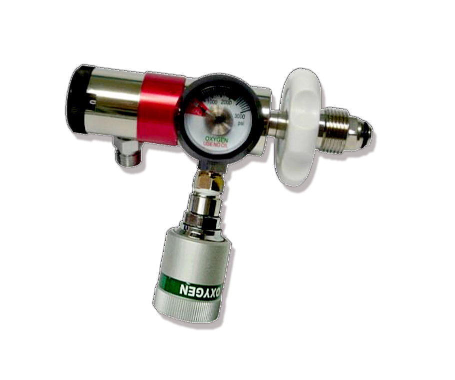 Oxygen regulator VST233 with schrader valve with DISS outlet