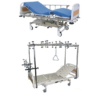 HOSPITAL HYDRAULIC BED WITH SS ORTHOPAEDIC FRAME 