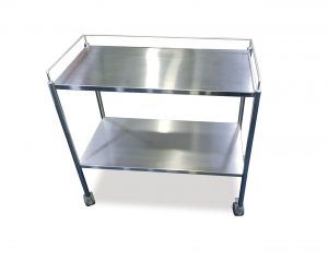INSTRUMENT TROLLEY WITH TOP GUARD RAIL (MS-8200TG)