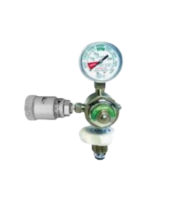 OXYGEN REGULATOR BULLNOSE WITH SCHRADER VALVE 