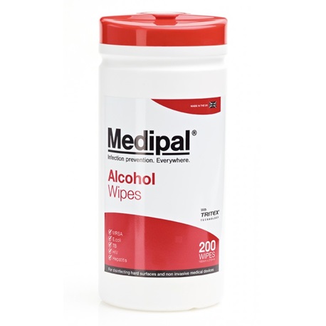 MEDIPAL- ALCOHOL WIPES CANISTER W TRITEX