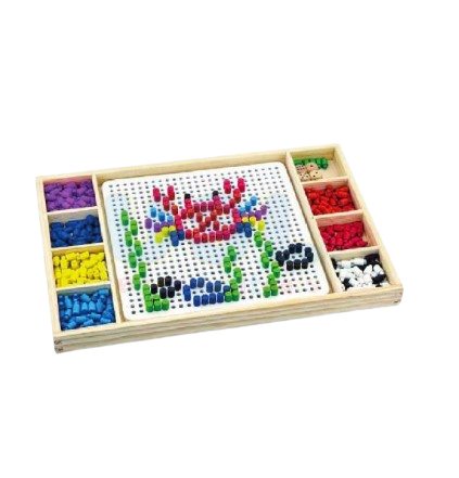 CREATE PATTERN WITH BEADS AND LUDO - PEGBOARD  